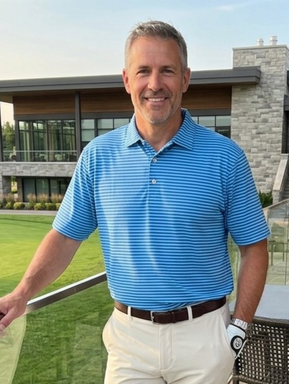 Peter Millar Summer Comfort Blue Striped Polo Size XXL Old Money Country Club